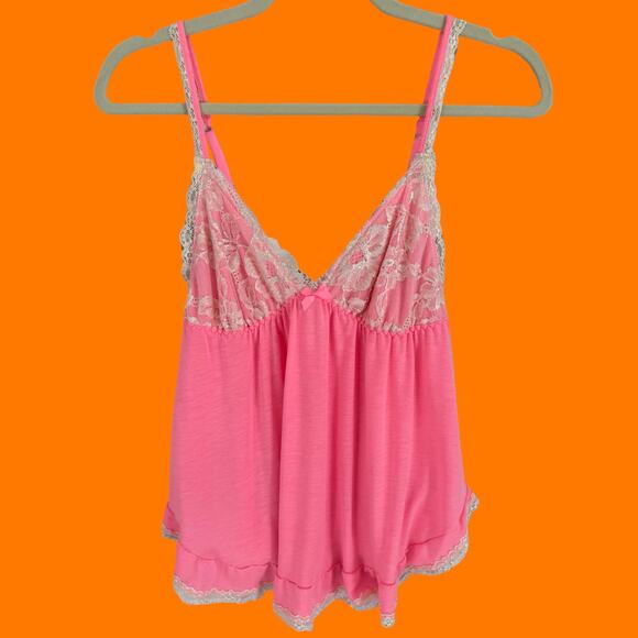 00's vintage pink lace lingerie y2k babydoll MEDIUM victoria's secret - Picture 5 of 8